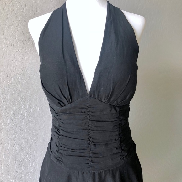 NWT White House | Black Market Halter Flare Dress - Picture 2 of 6